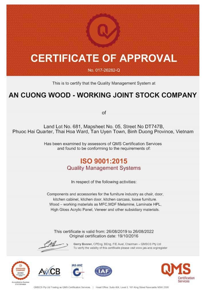 Certificate Of Approval No.017-26282-Q